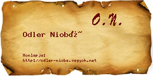 Odler Niobé névjegykártya